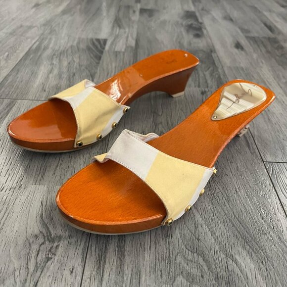 GIUSEPPE ZANOTTI - WOODEN SANDALS MADE IN ITALY SZ 38 - Picture 2 of 12